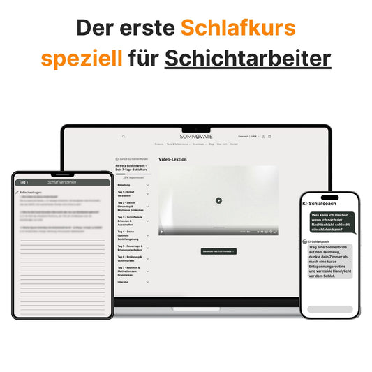 7-Tage-Schlafkurs für Schichtarbeiter – mit Reflexion, Video-Lektionen und KI-Schlafcoach